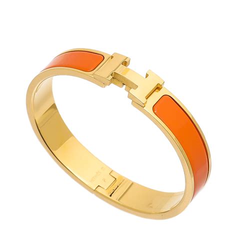 hermes clic h bracelet orange|hermes h bracelet price.